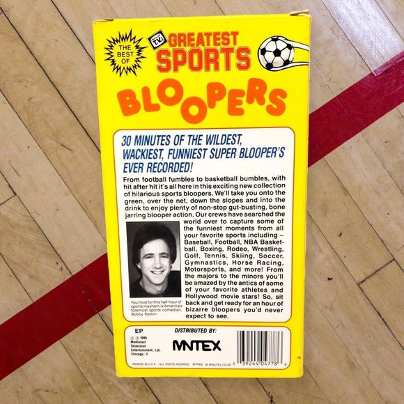 The Best of GREATEST SPORTS BLOOPERS from Mediacast TV Bobby Kelton VHS 30 mins - Picture 2 of 3